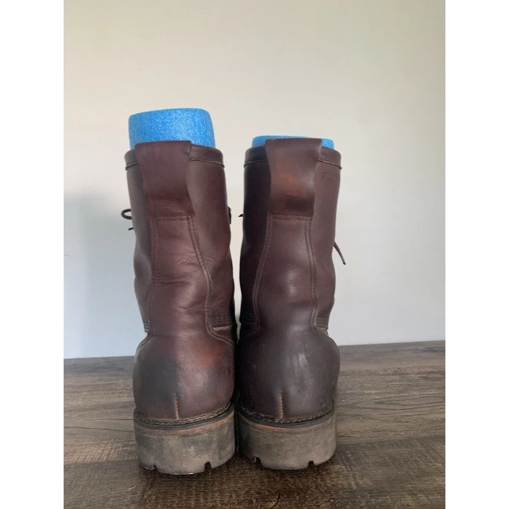 VTG Filson Highlander Brown Leather Hunting Boots Vibram Soles Made USA 9 D